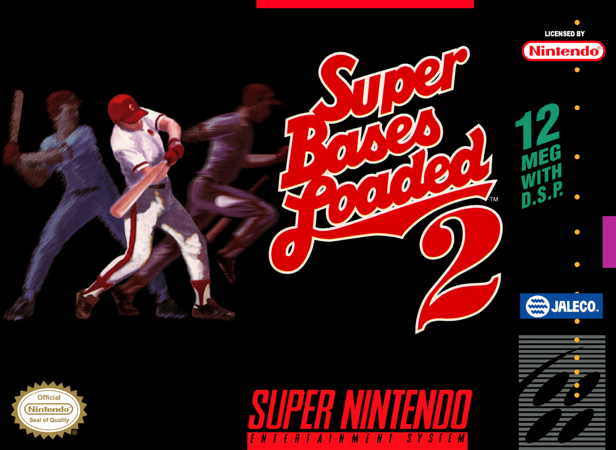 Super Bases Loaded 2 box art for Super Nintendo